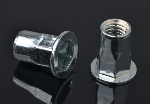 Thép phẳng đầu bên trong Hex Rivet Nut Loại mở