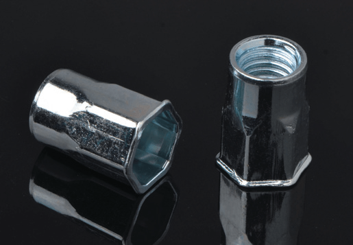 Thép giảm đầu hex hex hex-hex rivet nut loại mở